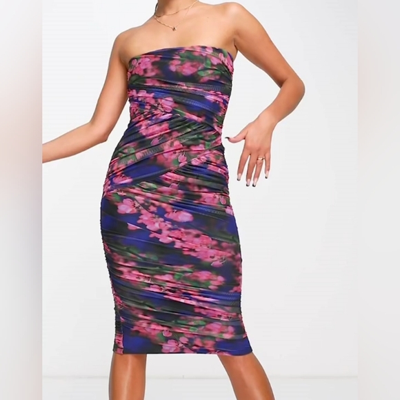 🌺 Watercolor Floral Print Dress 🌺 - Picture 5 of 5